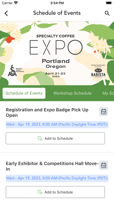 Specialty Coffee Expo 2023 Screenshot