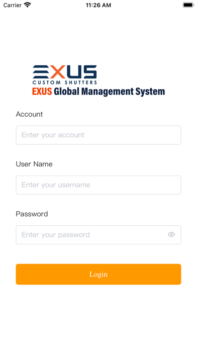 EXUS ERP Screenshot