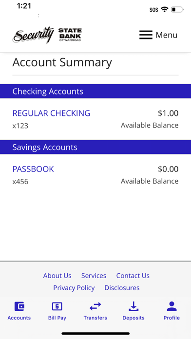 Security State Bank Warroad Screenshot