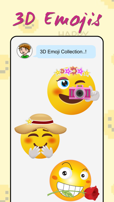 Screenshot #2 pour Emoji 3D Stickers