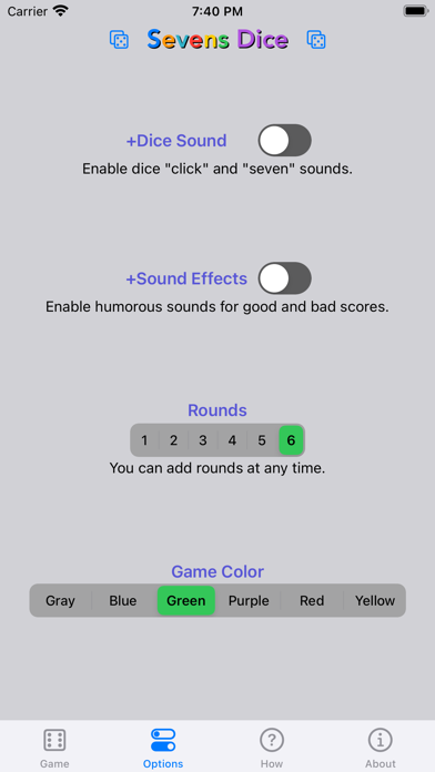 Sevens Dice screenshot 3