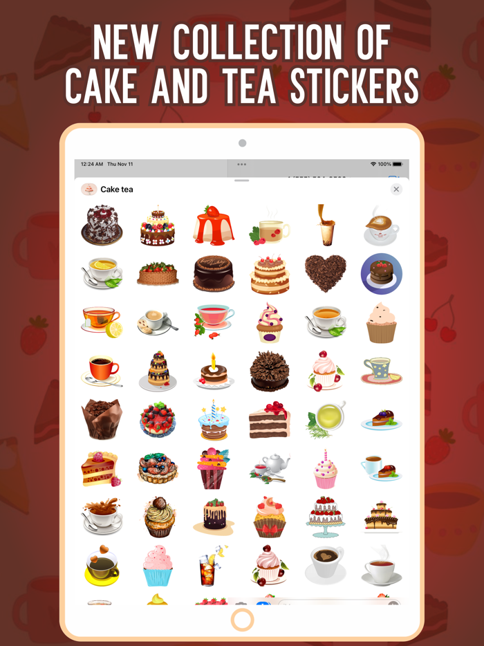 Birthday Cake and Tea Stickers