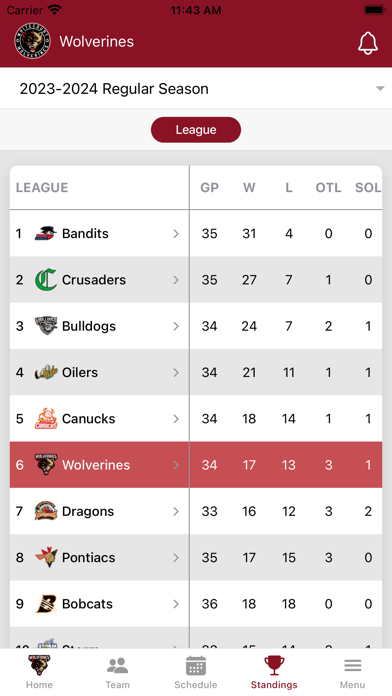 Whitecourt Wolverines Screenshot