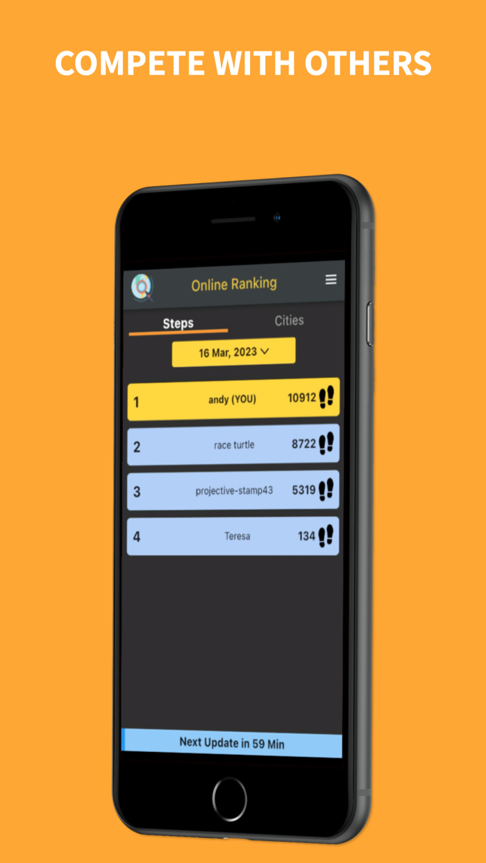 Virtual Walking Step Tracker