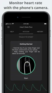 heart rate plus: pulse monitor iphone screenshot 1