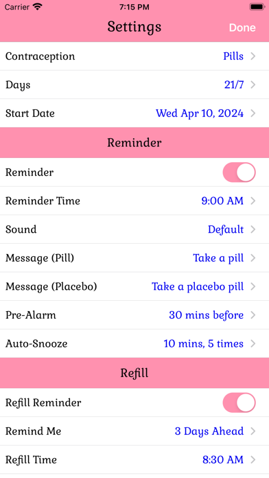 Birth Control Pill Reminderのおすすめ画像2