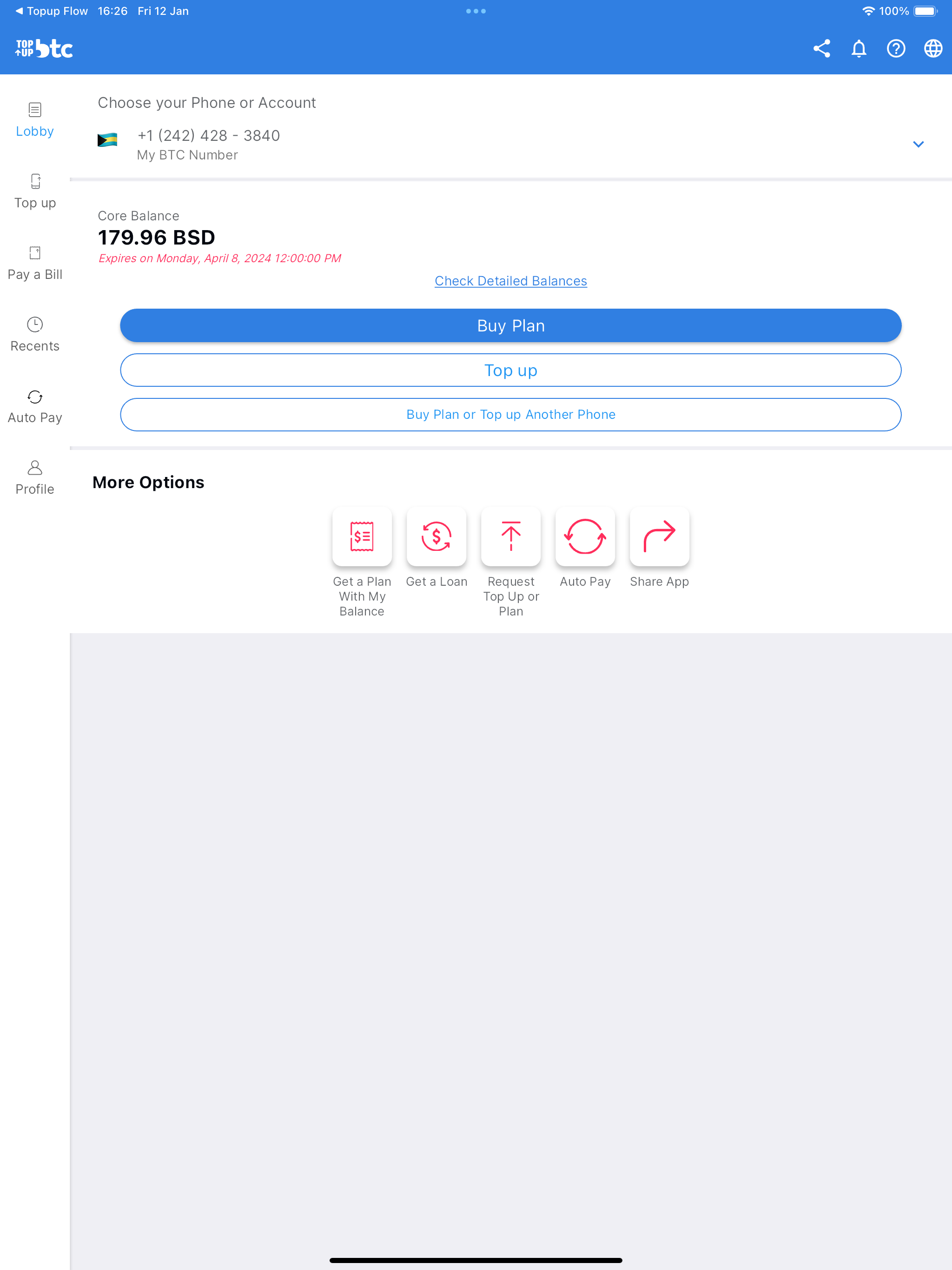 Topup BTC