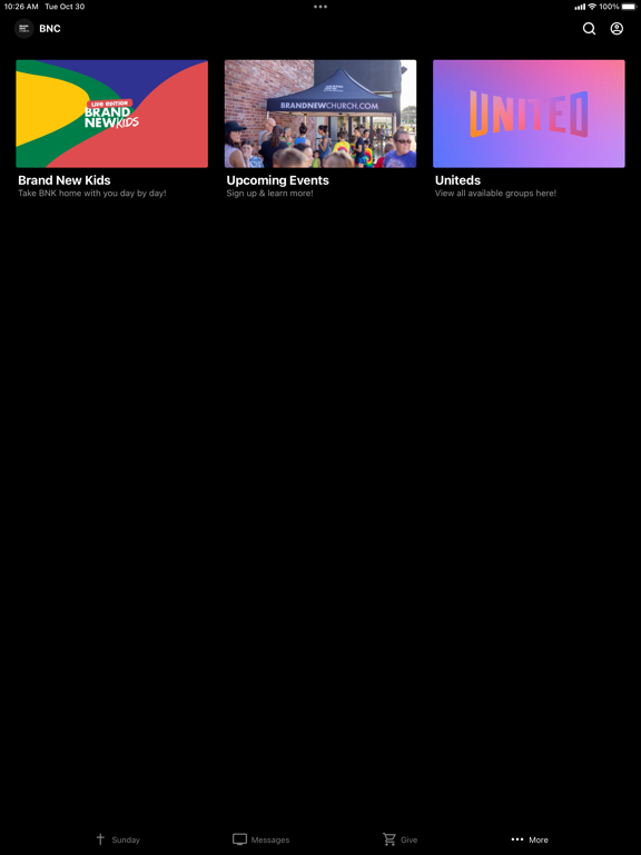 Brand New Church iPad screenshot 4 - Lifestyle app