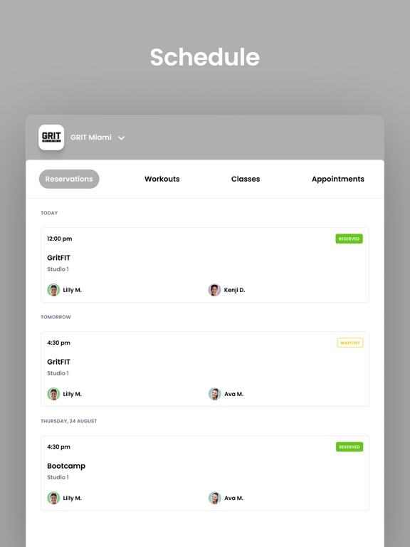 GRIT Miami iPad screenshot 3 - Health & Fitness app