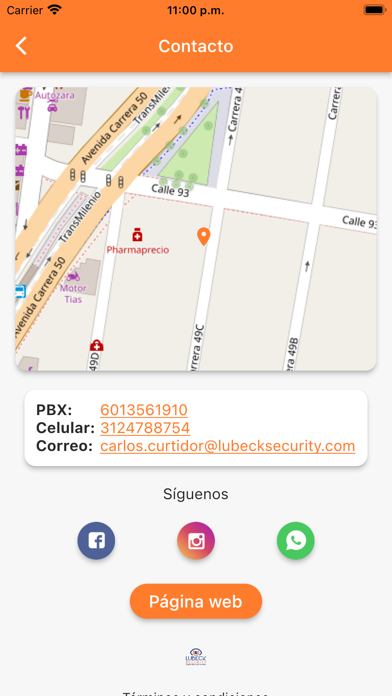 Lubeck Seguridad Ltda Screenshot
