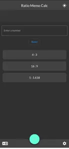 Ratio Memo Calculator screenshot #5 for iPhone