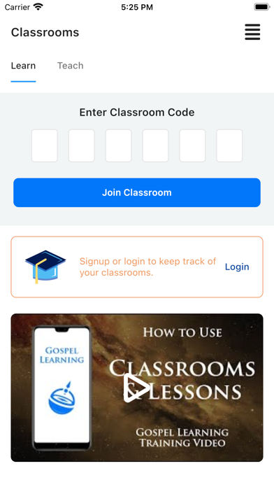 Gospel Classrooms Screenshot