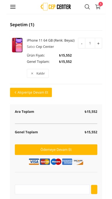 CepCenter - Online Alışveriş Screenshot