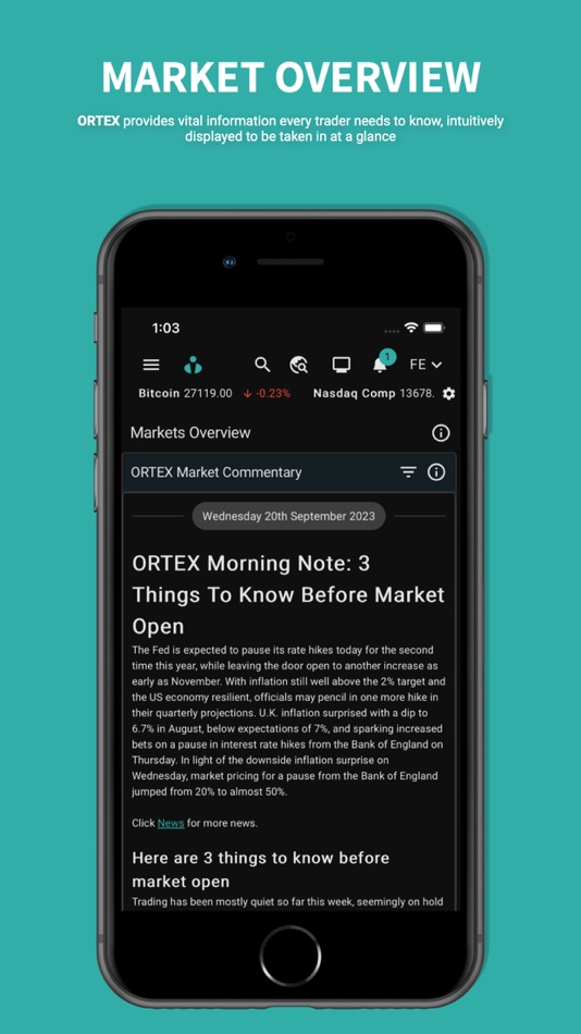 #9. ORTEX - Stock Market Analytics (iOS) 由: ORTEX TECHNOLOGIES LTD