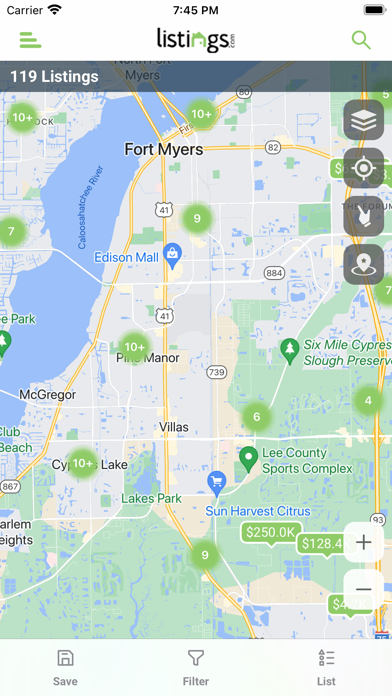 LISTINGS Screenshot