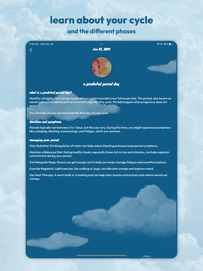 Monthly Period Tracker