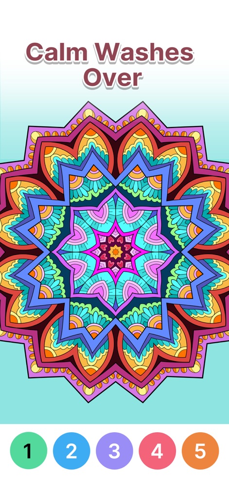 Anima Color - Color by Number - Los usuarios descubren la calma al colorear mandalas detallados, caracterizados por sus intrincados patrones y una paleta de colores diversa.