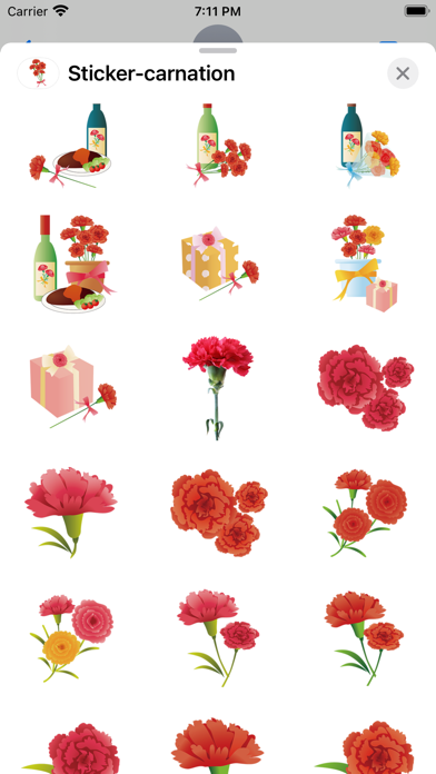 Sticker carnation Screenshot