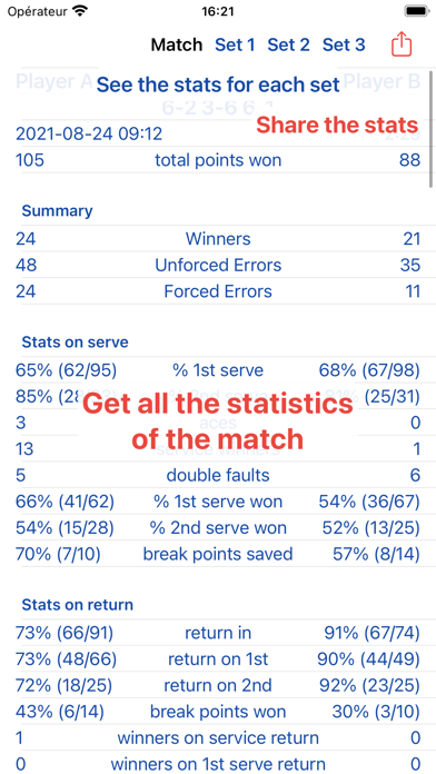 Ultimate Tennis Statistics Screenshot