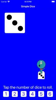 simple dice: roll 1-6 dice! iphone screenshot 2