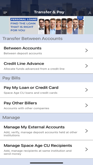 Space Age Federal Credit Union Screenshot