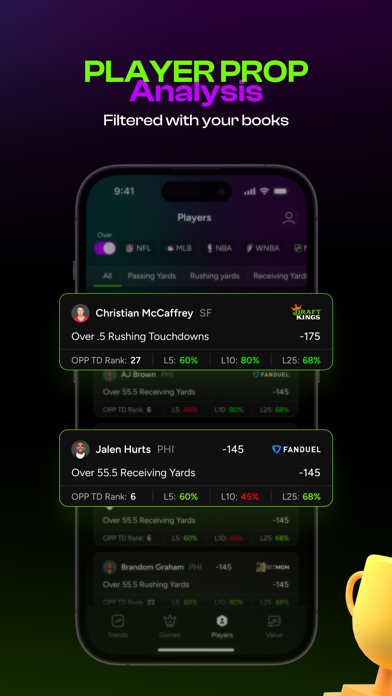 Juiced: Player Prop & Bet Data Screenshot