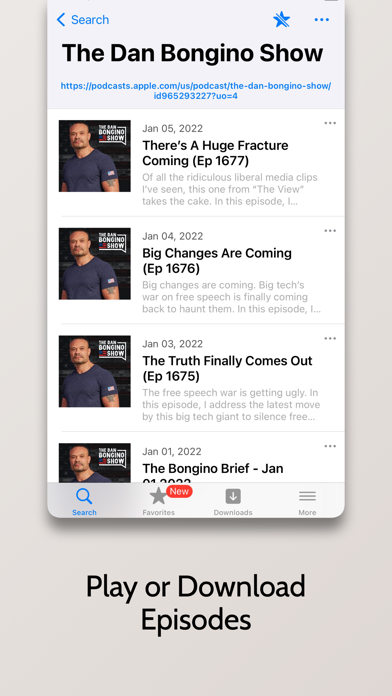 DAN Podcast App Screenshot