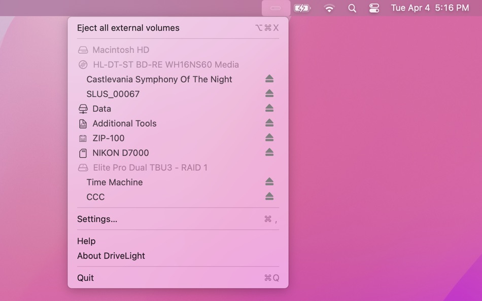 #1. DriveLight (macOS) Podle: TTKB, LLC