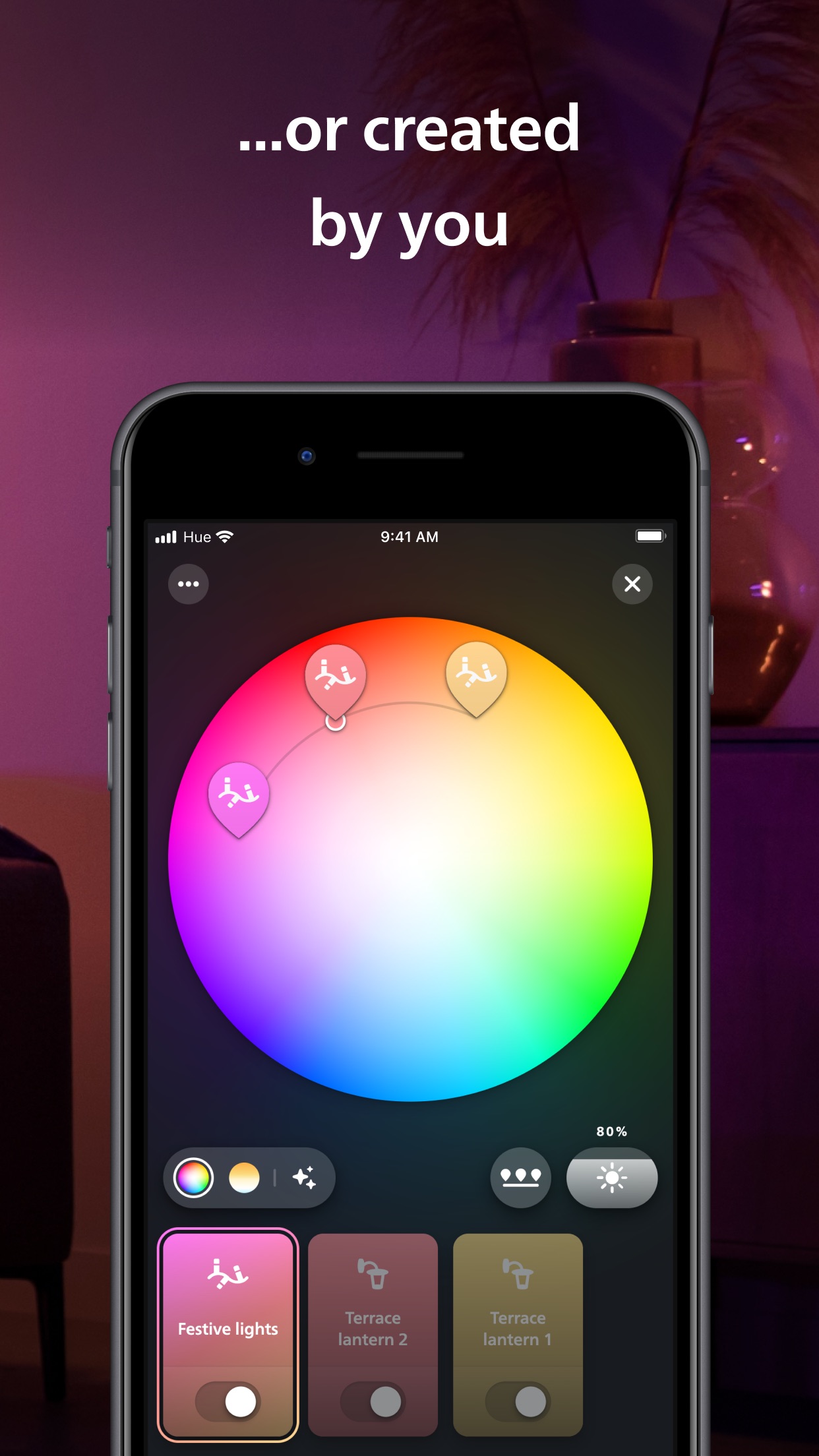 Screenshot do app Philips Hue