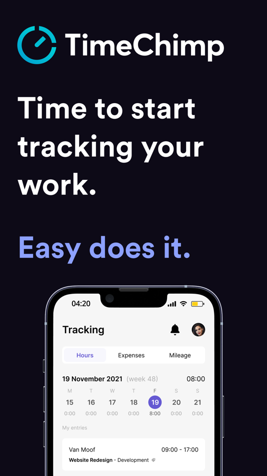 #1. TimeChimp - Time Tracking (iOS) 게시자: ForceWeb B.V.