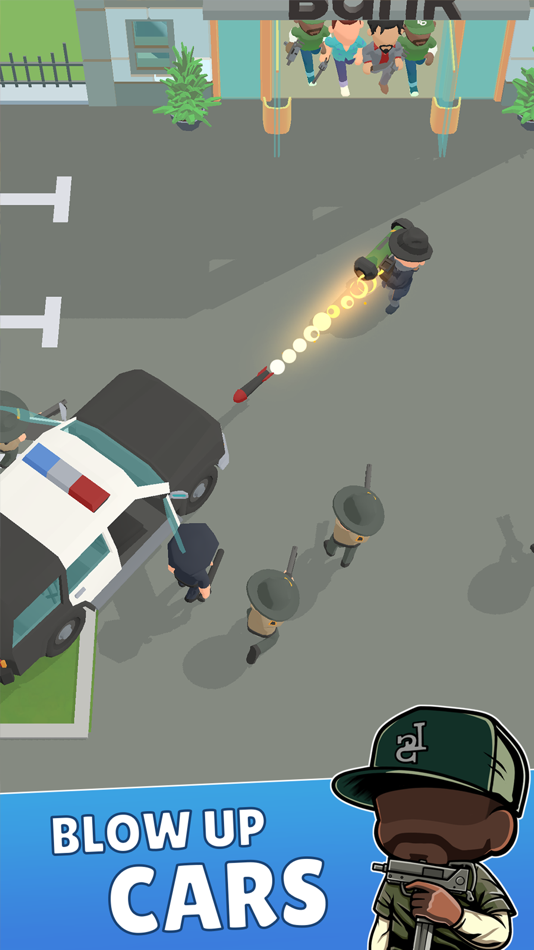 #2. Merge Gangster Heist vs Police (iOS) By: APPWILL COMPANY LTD