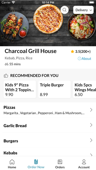 Charcoal Grill House Screenshot