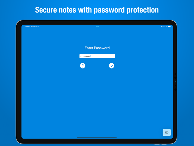 Snímek obrazovky Secure Notepad Pro