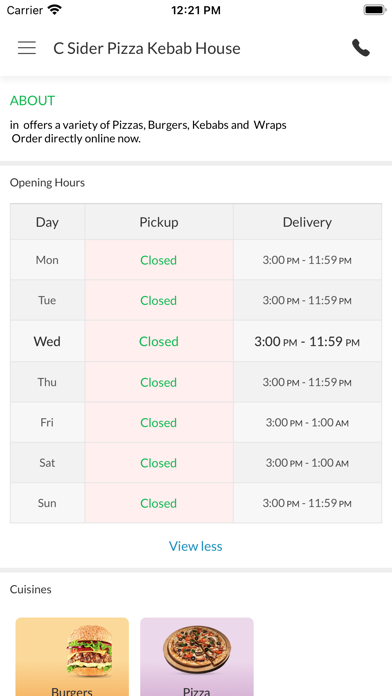 C Sider Pizza Kebab House Screenshot
