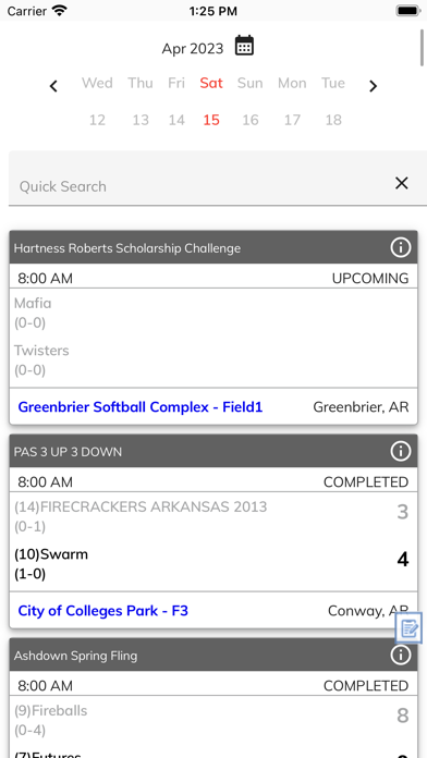 USA Softball of Arkansas Screenshot