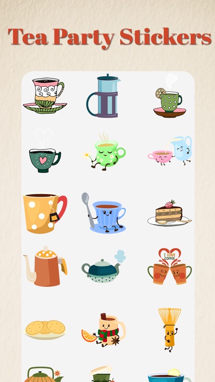 Tea Party Stickers Pack