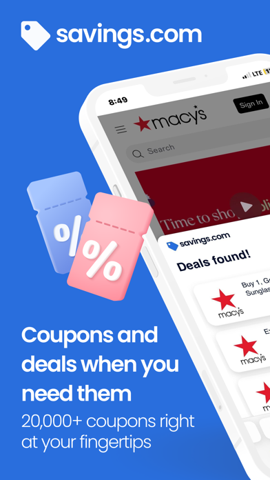 Savings.com: Coupons & Deals Screenshot