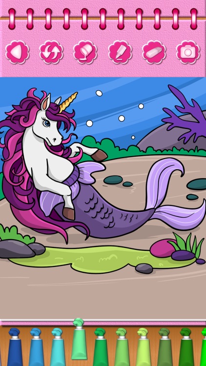 Pony Mermaid Coloring Book screenshot-3