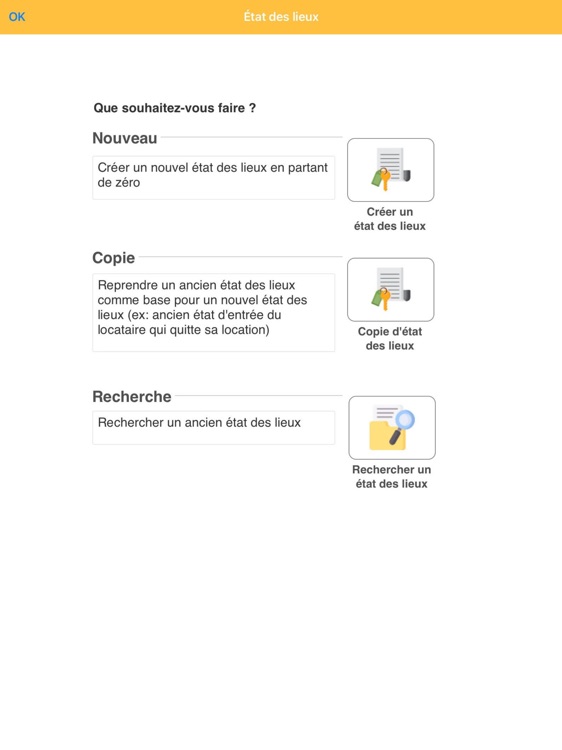 Etat des lieux facile