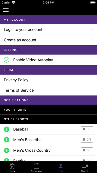 UWW Warhawks Athletics Screenshot