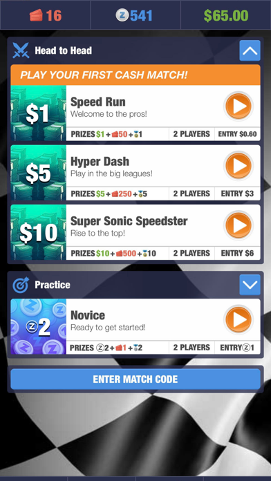 Real Money Racing Skillz Screenshot