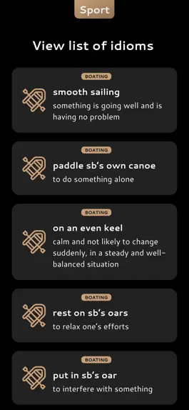 Game screenshot English Sports Idioms apk
