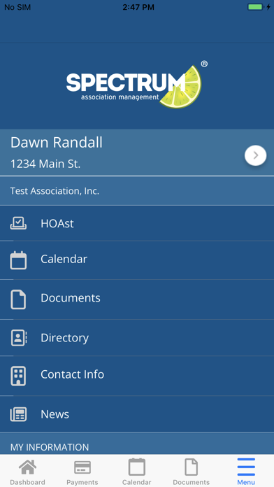 Spectrum HOA Screenshot
