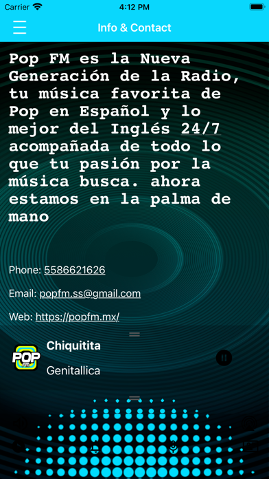 POPFM. Screenshot