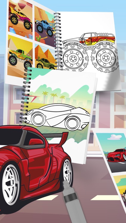 Cars Coloring Book and Pages