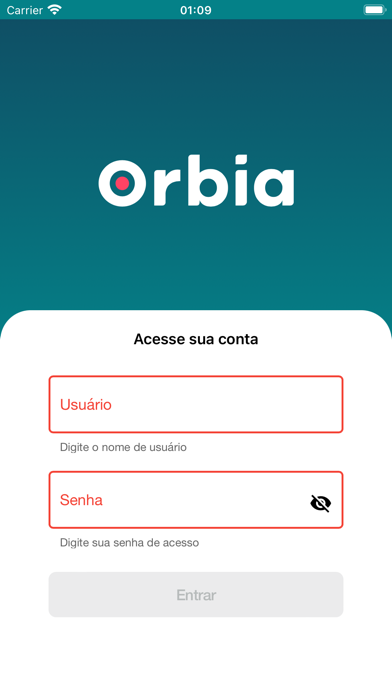 Orbia cadastro Screenshot