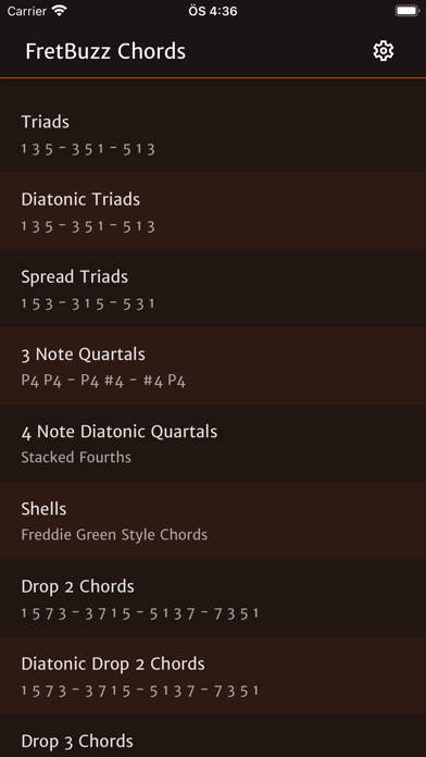 FretBuzz Chords Screenshot