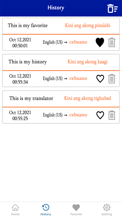 English To Cebuano Translation Screenshot