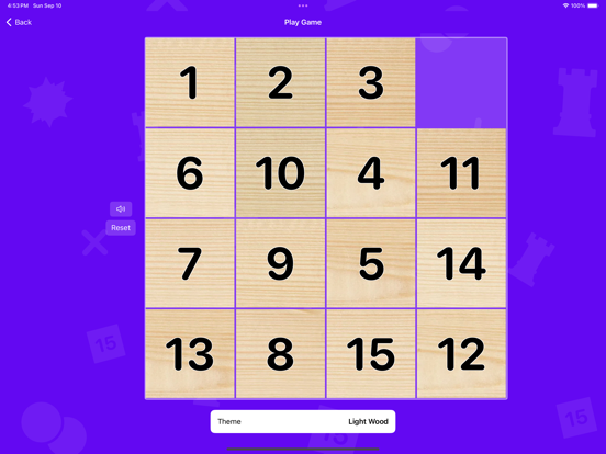 Slide Puzzle Classic Widget iPad app afbeelding 3