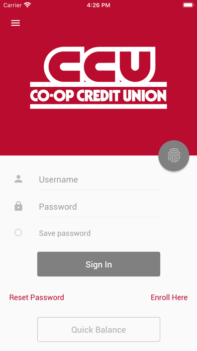 Co-op CU Mobile Screenshot
